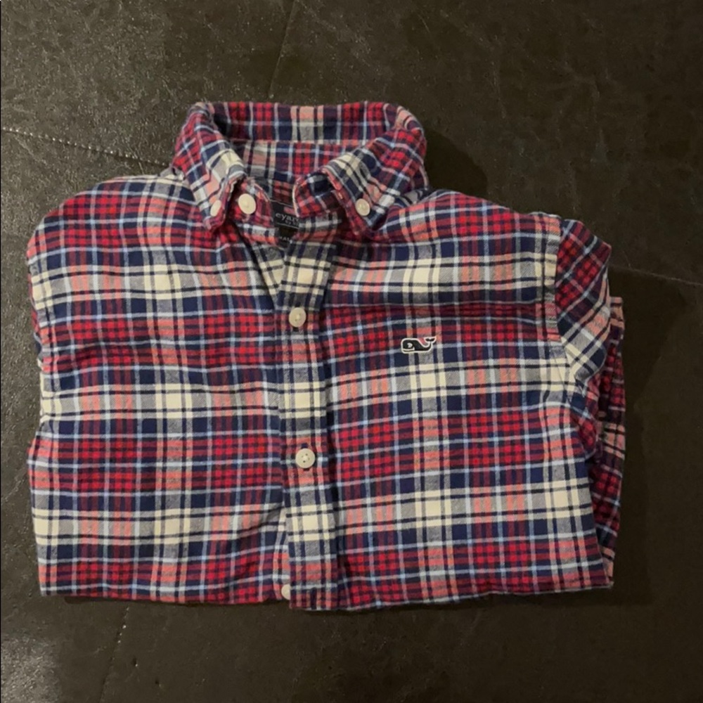 Boys Vineyard Vines Flannel Button Up Size 4